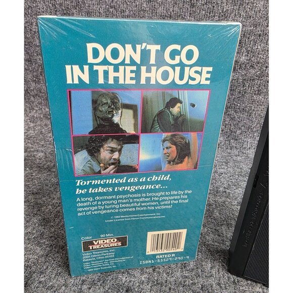 Vtg Don't Go In The House VHS 1989 Horror Movie Video Treasures Release - Picture 4 of 5